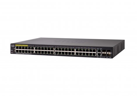Cisco SG350-52P-K9-NA | Small Business 350 Series SG350-52P 48 x Ports PoE+ 10/100/1000Base-T + 2 x Combo Gigabit SFP Ports + 2 x SFP Ports Layer 3 Managed Rack-mountable Gigabit Ethernet Network Switch