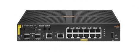 HP JL679A | Aruba CX 6100 Series 6100 12G Class4 PoE 2G/2SFP+ 12 x RJ-45 Ports PoE+ 10/100/1000Base-T + 2 x SFP+ Ports + 2 x GE Uplink Ports Layer 3 Managed 1U Rack-Mountable Gigabit Ethernet Network Switch