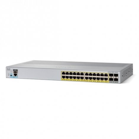 Cisco WS-C2960-24PC-L-RF | Catalyst 2960 Series C2960-24PC 24 x RJ-45 Ports PoE 10/100Base-TX + 2 x Dual-Personality SFP Uplinks Ports Layer 2 Managed Rack-Mountable Fast Ethernet Network Switch