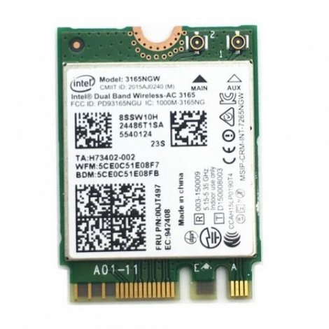 3165NGW | Intel 3165AC Dual Band Wireless AC + Bluetooth4.2 Mini NGFF wifi card