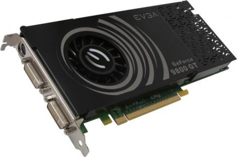 EVGA 9800GT-512 | GeForce 9800GT Akimbo 512MB 256-Bit GDDR3 PCIe 2.0 x16 Dual DVI/ S-Video/ HDTV Support Video Graphics Card