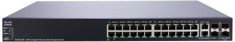 Cisco SG500-28MPPK9NA-RF | Small Business 500 Series SG500-28MPP 24 x Ports PoE+ 10/100/1000Base-T + 2 x Ports Combo SFP + 2 x Ports SFP Stackable Layer 3 Managed Gigabit Ethernet Network Switch