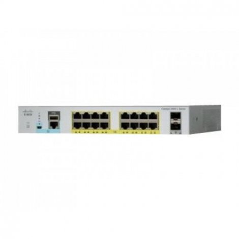 Cisco WS-C2960L-SM-16TS | Catalyst 2960-L Series 16 x Ports 10/100/1000Base-T + 2 x SFP Ports Layer 2 Managed 1U Rack-Mountable Gigabit Ethernet Network Switch