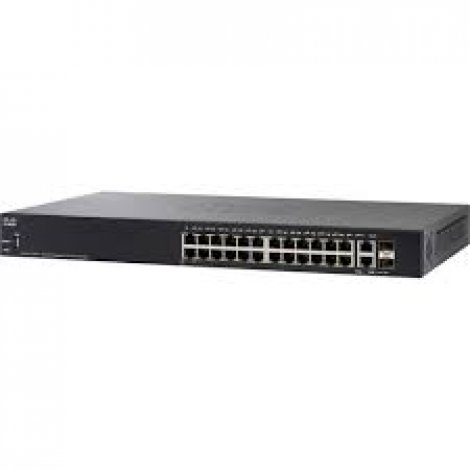 Cisco SG250-26HP-K9NA-RF | Small Business 250 Series SG250-26HP 24 x Ports PoE+ 10/100/1000Base-T + 2 x Ports Combo SFP Rack-Mountable Layer 2 Managed Gigabit Ethernet Network Switch