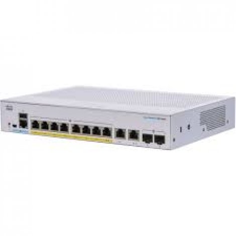 Cisco CBS350-8FP-E-2G-NA | Business 350 Series 8 x RJ-45 Ports PoE+ 10/100/1000Base-T 2 x Combo SFP Ports Layer 3 Managed Rack-mountable Gigabit Ethernet Network Switch