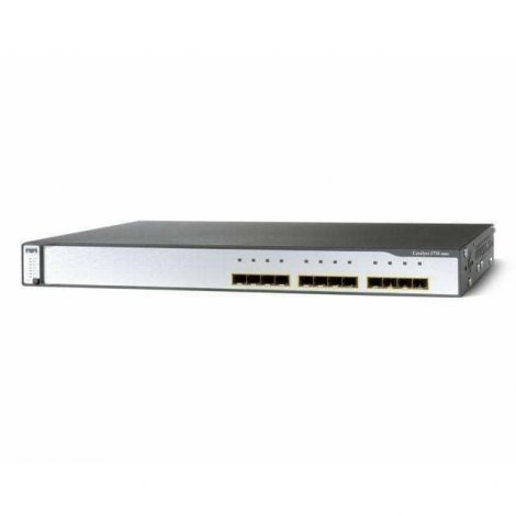 Cisco WS-C3750G-12SSD-RF | Catalyst 3750 Series 3750G-12 12 x SFP Ports 1000Base-X Layer-3 Managed Rack-mountable Stackable Gigabit Ethernet Network Switch