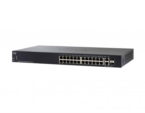 Cisco SG250-26P-K9-EU | Small Business 250 Series SG250-26P 24 x Ports PoE+ 1000Base-T + 2 x Ports Combo SFP Layer 3 Managed 1U Rack-mountable Gigabit Ethernet Network Switch