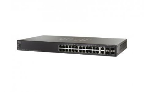 Cisco SG500-28P-K9-G5 | Small Business 500 Series SG500-28P 24 x Ports PoE+ 10/100/1000Base-T + 2 x Ports Combo SFP + 2 x Ports SFP Stackable Layer 3 Managed Gigabit Ethernet Network Switch