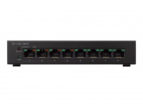 Cisco SF110D-08HP-AU | Small Business 110 Series SF110D-08HP 8 x Ports 10/100Base-T PoE Unmanaged Fast Ethernet Network Switch