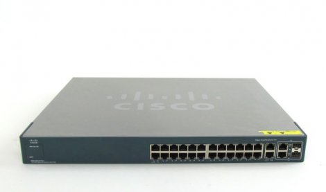 Cisco ESW-520-24-K9 | Small Business Pro 500 Series 24-Ports 10/100/Base-TX Fast Ethernet 1U Rack mountable Managed Network Switch With 2-Ports SFP