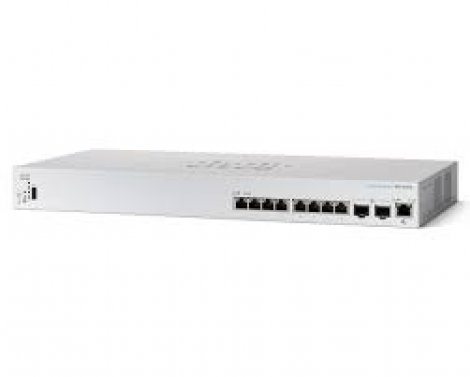 Cisco CBS350-8XT-EU | Business 350 Series CBS350-8XT 8 x RJ-45 Ports 10GBase-T 2 x Combo SFP+ Ports Layer 3 Managed Rack-mountable Gigabit Ethernet Network Switch