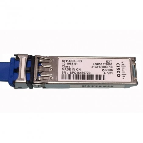 Cisco SFP-OC3-LR2= | 155Mb/s OC3/STM1 Single-mode Fiber 1550nm 80km LC Connector SFP Transceiver Module