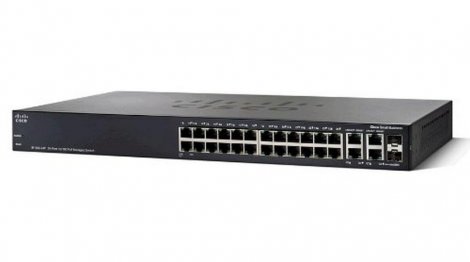 Cisco SRW224G4P-K9-NA | SRW224G4P 24 x RJ-45 Ports PoE 10/100Base-TX + 4 x Gigabit Ports Layer 3 Managed Rack-mountable Fast Ethernet Network Switch