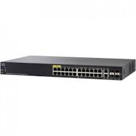 Cisco SG350-28SFP-K9-JP | Small Business 350 Series SG350-28SFP 24 x Ports SFP 10/100/1000Base-T + 2 x Ports Copper Combo SFP + 2 x Ports SFP Rack-Mountable Layer 3 Managed Gigabit Ethernet Network Switch