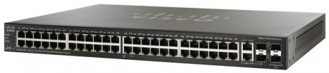 Cisco SG500X-48P | Small Business 500 Series SG500X-48 48 x RJ-45 Ports 10/100/1000Base-T + 2 x SFP+ Ports + 2 x Combo 5G SFP Ports Layer 3 Managed Gigabit Ethernet Stackable Network Switch