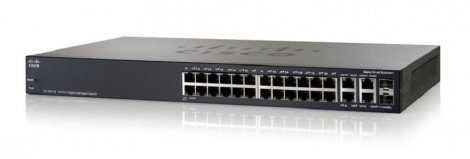 Cisco SRW2024P-K9-NA-RF | Small Business 300 Series SG300-28P 26 x Ports PoE 10/100/1000Base-T + 2 x Combo SFP mini-GBIC Ports Layer 3 Stackable Managed 1U Rack-Mountable Gigabit Ethernet Network Switch