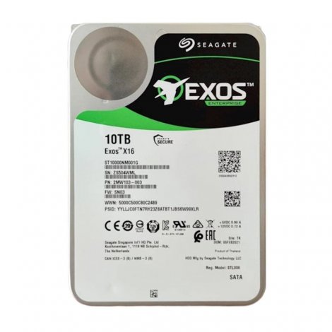 Seagate 2MW103 | Exos X16 10TB 7200RPM SATA-6gbps 3.5inch Enterprise Internal Hard Drive