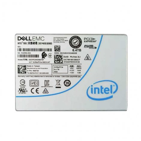 Dell 092F30 | 6.4TB NVMe PCIe Mix Use TLC 2.5-inch Solid State Drive (SSD)