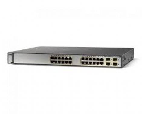 Cisco C3750G-24PS-S | Catalyst 3750G 24-Ports 10/100/1000Base-T PoE+ Layer 3 Rack-mountable Managed Stackable Switch with 4-Ports SFP