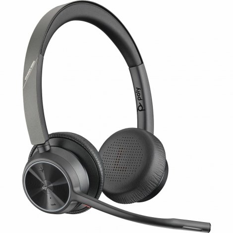 77Z32AA | HP Poly Poly Voyager 4320 Bluetooth Stereo Headset with BT700 USB-C Dongle and Charging Stand