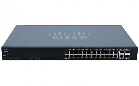 Cisco SG500X-24P | Small Business 500 Series 24 x RJ-45 Ports PoE+ 10/100/1000Base-T + 4 x SFP+ Ports Layer 3 Managed Stackable Rack-mountable Gigabit Ethernet Network Switch