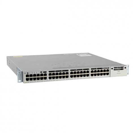 Cisco WS-C3850-48P-E | Catalyst 3850 Series C3850-48P 48-Ports RJ-45 PoE+ 1000Base-T Layer 3 Managed Rack-mountable Gigabit Ethernet Network Switch