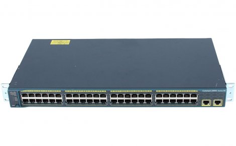 Cisco WS-C2960-48TT-S | Catalyst 2960 Series C2960-48TT 48-Ports RJ-45 10/100Base-TX + 2-Ports Combo SFP Layer 3 Managed 1U Rack-mountable Fast Ethernet Network Switch