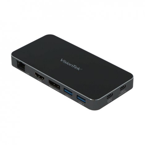 Visiontek 901527 | VT350 Portable USB-C Docking Station with Power Passthrough
