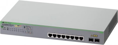 Allied Telesis AT-GS950/10PS | GS950 10 x Ports PoE+ 1000Base-T + 2 x Ports Combo SFP Layer 2 Managed Rack-mountable Gigabit Ethernet Network Switch