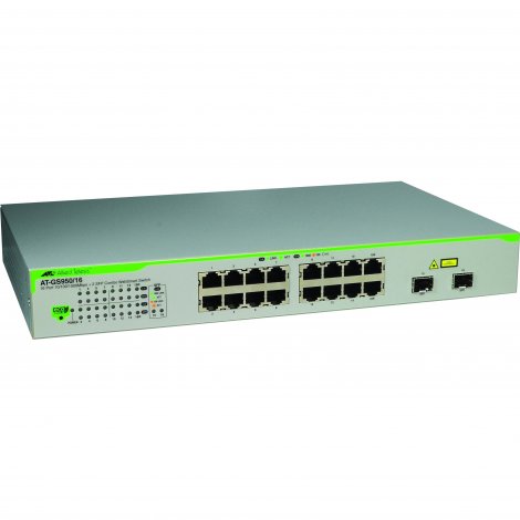 Allied Telesis AT-GS950/16PS-NCA3 | 16 x Ports PoE+ 1000Base-T + 2 x Ports SFP L2 Managed R-M GE Network Switch