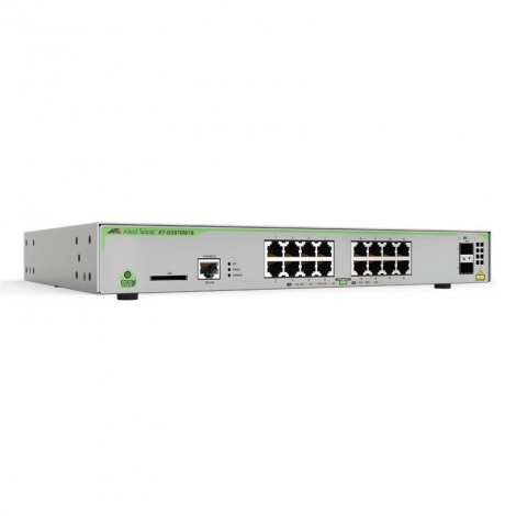 Allied Telesis AT-GS970M/18PS-NCA5 | CentreCOM GS970M Series 16 x Ports 1000Base-T PoE + 2 x Ports SFP R-M L3 Managed GE Network Switch