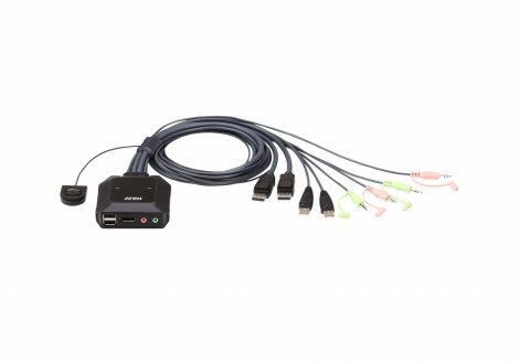 CS22DP | ATEN 2 x Ports USB + 1 x Port HDMI Female To 2 x Jacks HDMI Male + 2 x Male Jacks USB + 2 x Jacks Audio Male + 2 x Jacks Microphone Male KVM Switch Cable