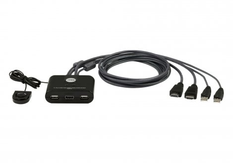 Aten CS22HF | 2 x Ports USB FHD HDMI Cable KVM Switch
