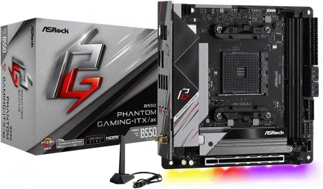 ASRock B550 PHANTOM GAMING-ITX/AX | Motherboard mini ITX Socket AM4