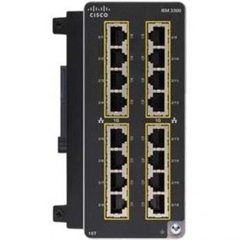 Cisco IEM-3300-16T-RF | 16 x Ports 1000Base-T RJ-45 Expansion Modules for Catalyst IE3300 Rugged Series