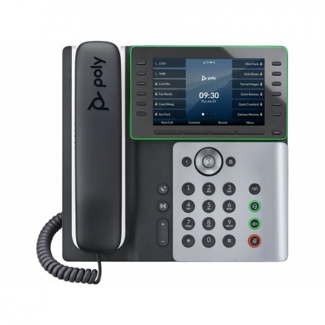 HP 82M91AA | Poly Edge E550 12-Lines Dual-Port Ethernet 5-inch LCD Bluetooth Wi-Fi VoIP Phone