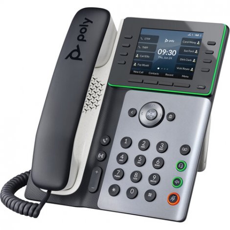 HP 89B52AA#ABA | Poly Edge E320 8-Lines Dual-Port Ethernet 3.5-inch LCD Bluetooth VoIP Phone