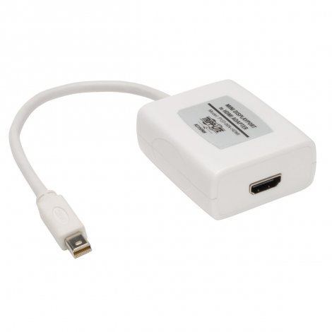 Tripp Lite P137-06N-HDMI | 6in Mini DisplayPort to HDMI Adapter Converter mDP to HDMI M/F 6-inch Adapter Mini DisplayPort male to HDMI female 6 in white
