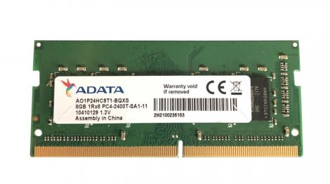 Adata AO1P24HC8T1-BPGS | 8GB PC4-19200 DDR4-2400MHz non-ECC Unbuffered CL17 260-Pin SoDimm 1.2V Single Rank Memory Module