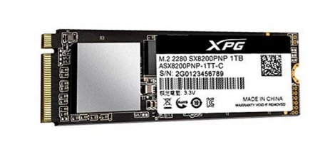 Adata ASX8200PNP-1TT-C | SX8200 Pro 1TB TLC PCIe NVMe 3.0 x4 M.2 2280 Solid State Drive (SSD)