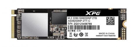 Adata ASX8200PNP-2TT-C | XPG SX8200 Pro 2TB TLC PCI Express 3.0 x4 NVMe M.2 2280 Solid State Drive (SSD)