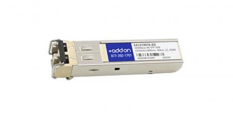 AddOn AA1419076AO | 1Gbps 1000Base-BX Single-mode Fiber 40km 1310nmTX/1490nmRX Duplex LC Connector SFP Transceiver Module