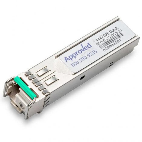 Adtran 1442702PG2 | 155Mbps 100Base-BX-D OC-3/STM-1 Single-mode Fiber 20km 1550nmTX/1310nm LC Connector SFP Transceiver Module