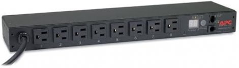 APC AP7800B | NEMA 5-15P 8 x NEMA 5-15R 100V 120V 1U Rack-mountable Metered PDU