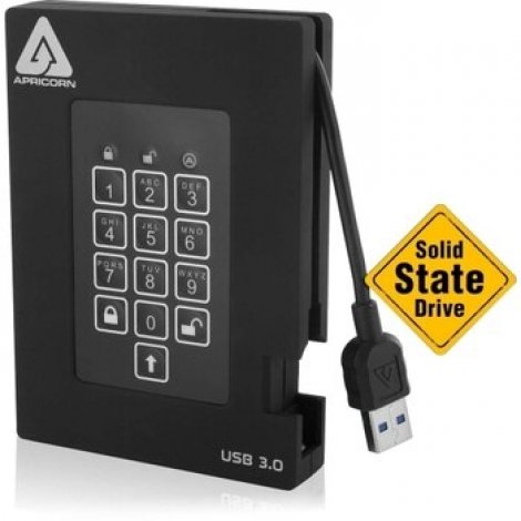 Apricorn A25-3PL256-S4000F | Aegis Padlock 4TB USB 3.0 (AES-256 / FIPS SED) External Solid State Drive (SSD)