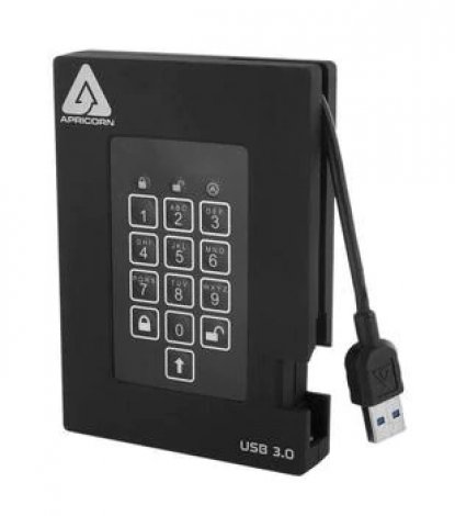 Apricorn A25-3PL256-S512F | Aegis Padlock Fortress 512GB USB 3.0 (AES-256 FIPS 140-2) External Solid State Drive (SSD)