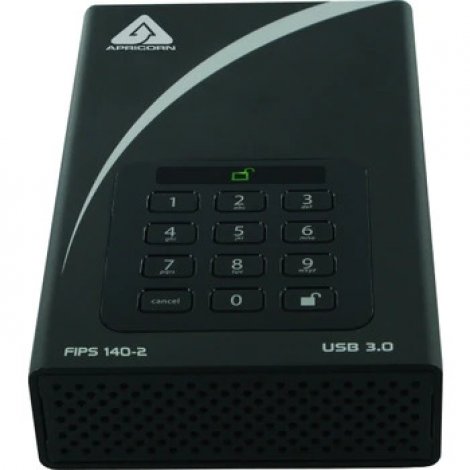 Apricorn ADT-3PL256F-8000 | Aegis Padlock DT 8TB SuperSpeed USB 3.0 8MB Cache (AES-256 FIPS 140-2) 3.5-inch External Hard Drive