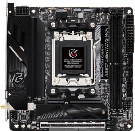 Asrock A620I LIGHTNING WIFI | Socket AM5 AMD A620 Chipset Mini ITX 2 DDR5 System Board (Motherboard)