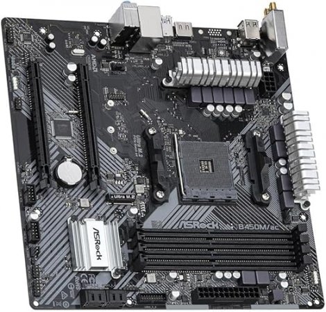 Asrock B450M/AC R2.0 | AMD Promontory B450 Socket AM4 Micro ATX AMD System Board (Motherboard)