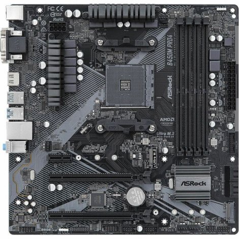 Asrock B450M PRO4 R2.0 | Socket AM4 AMD B450 Chipset Micro ATX Desktop System Board (Motherboard)
